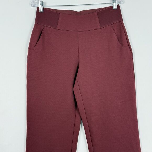 DG2 Diane Gilman Women's Pants MP Maroon Straight Leg Pockets - Picture 13 of 16